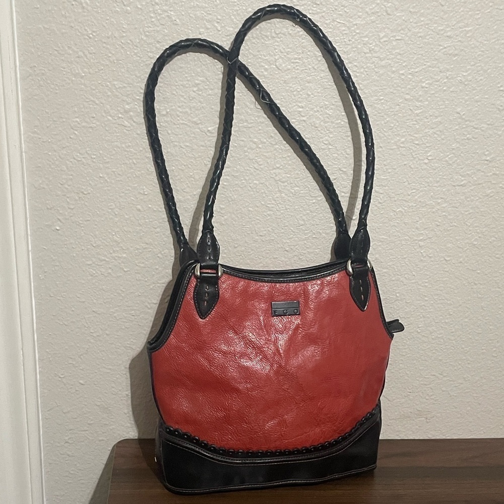 EGO Stylish Red and Black Shoulder Bag